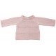 Brassiere prématuré laine merinos tricot rose