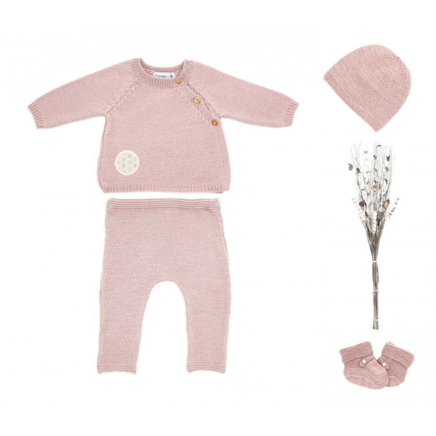 Ensemble de naissance bonnet et chaussons pour bébé garçon layette