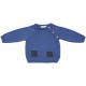 Pull bebe laine mérinos bleu, 3 mois, pull bébé en tricot, layette, cadeau de naissance, made in france