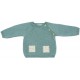 Pull bebe laine mérinos vert, 3 mois, pull bébé en tricot, layette, cadeau de naissance, made in france
