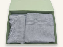 Ensemble bébé laine mérinos - BabyChoupi gris-bleu