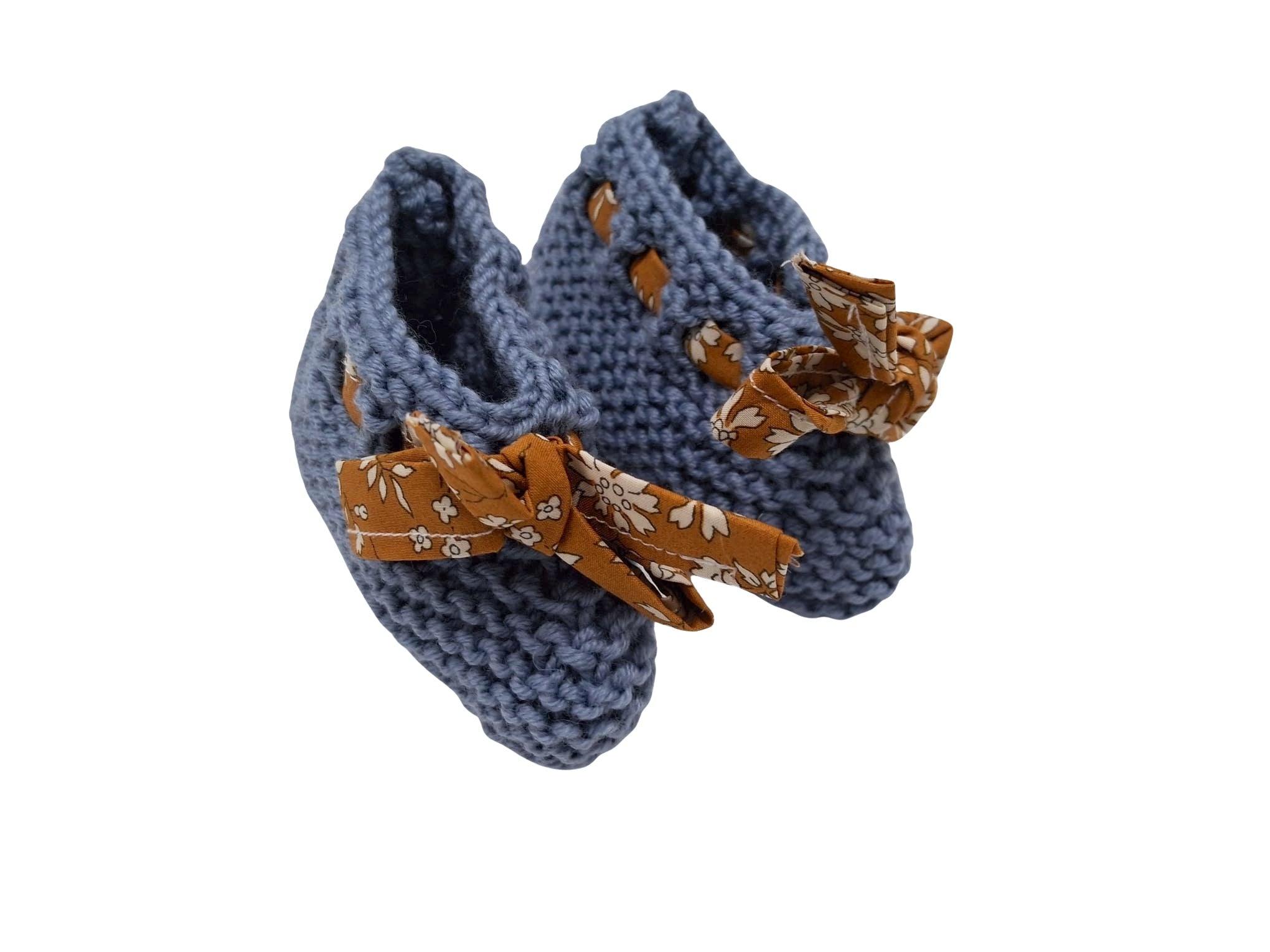 Ensemble bébé en laine mérinos - Emma bleu