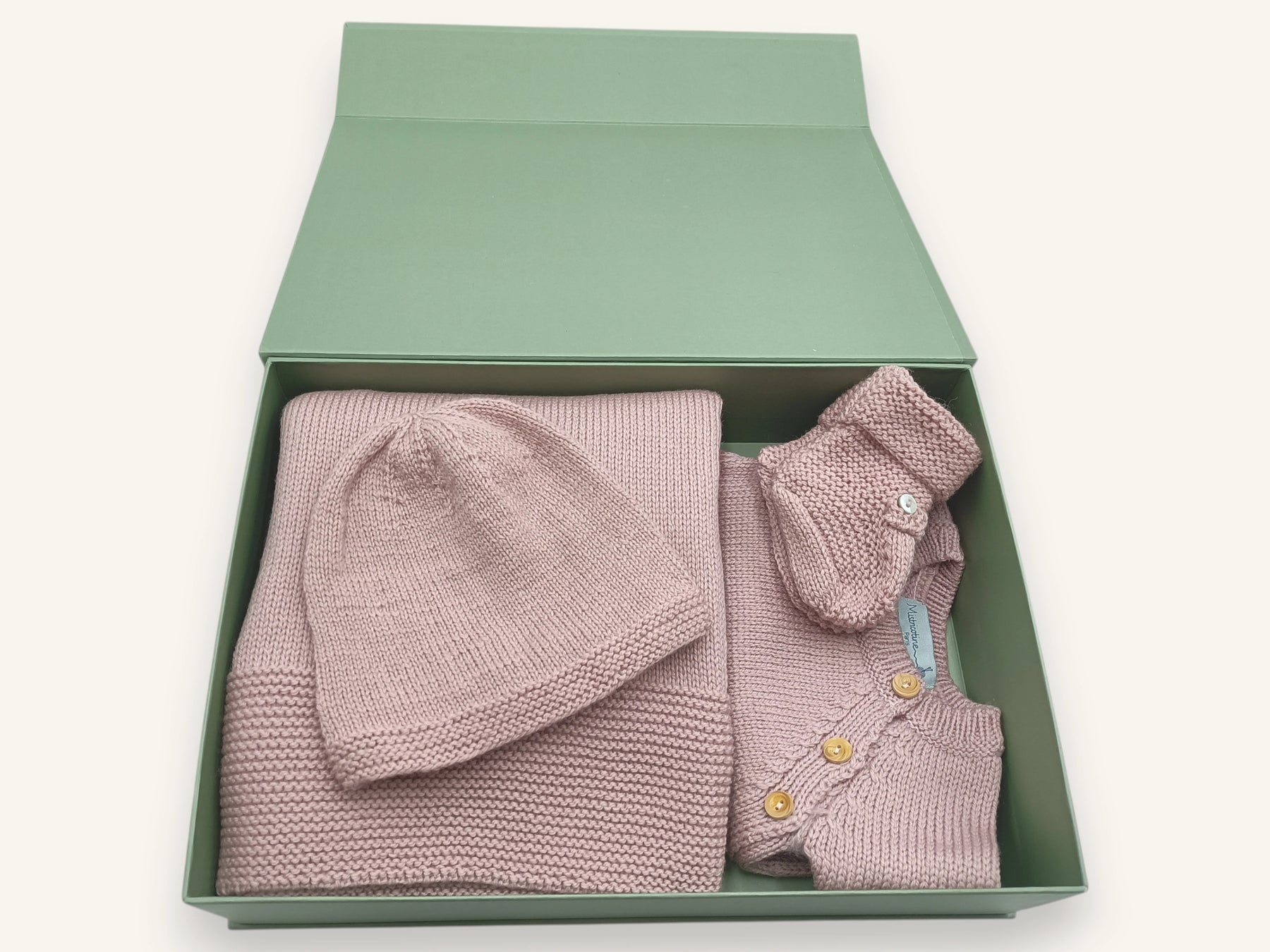 Trousseau prématuré laine mérinos - Joie rose