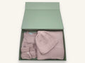 Trousseau de naissance laine mérinos - Bonheur rose