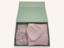 Trousseau de naissance laine mérinos - Bonheur rose