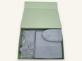 Trousseau de naissance laine mérinos - Bonheur gris-bleu