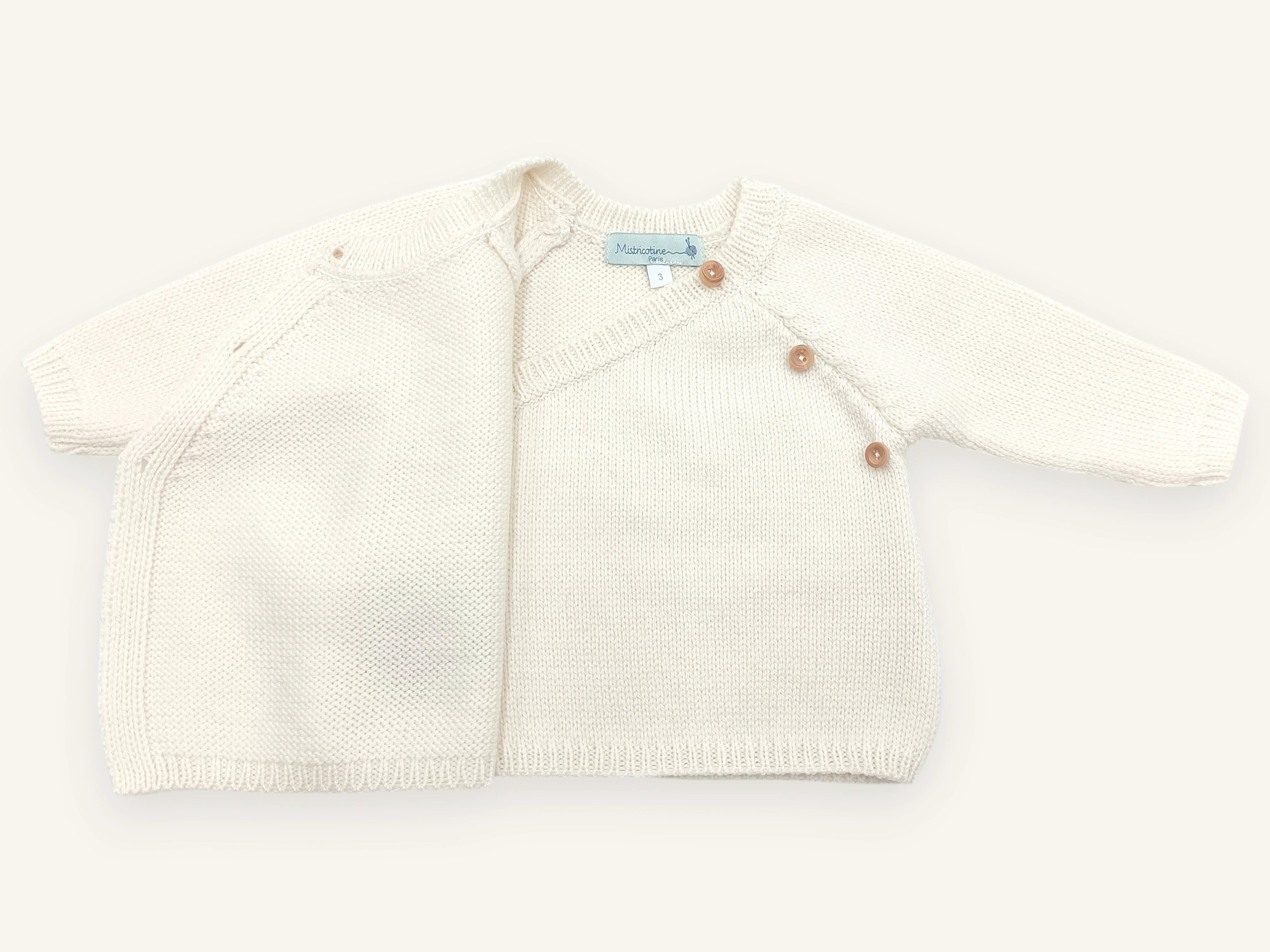 Brassière bébé laine mérinos Dadou