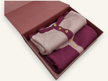 Coffret deux combinaisons bébé tricot - Pitchounes rose & prune
