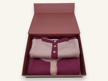 Coffret deux combinaisons bébé tricot - Pitchounes rose & prune
