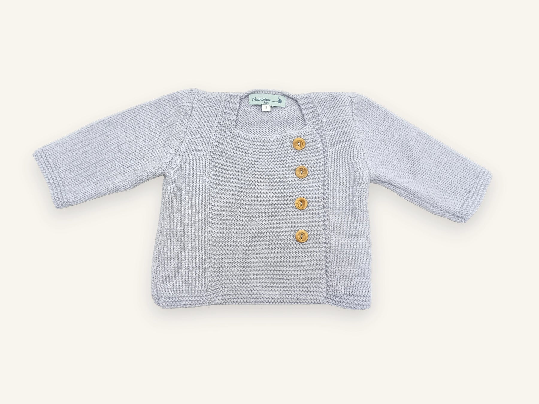 Gilet bébé laine mérinos - Tichat