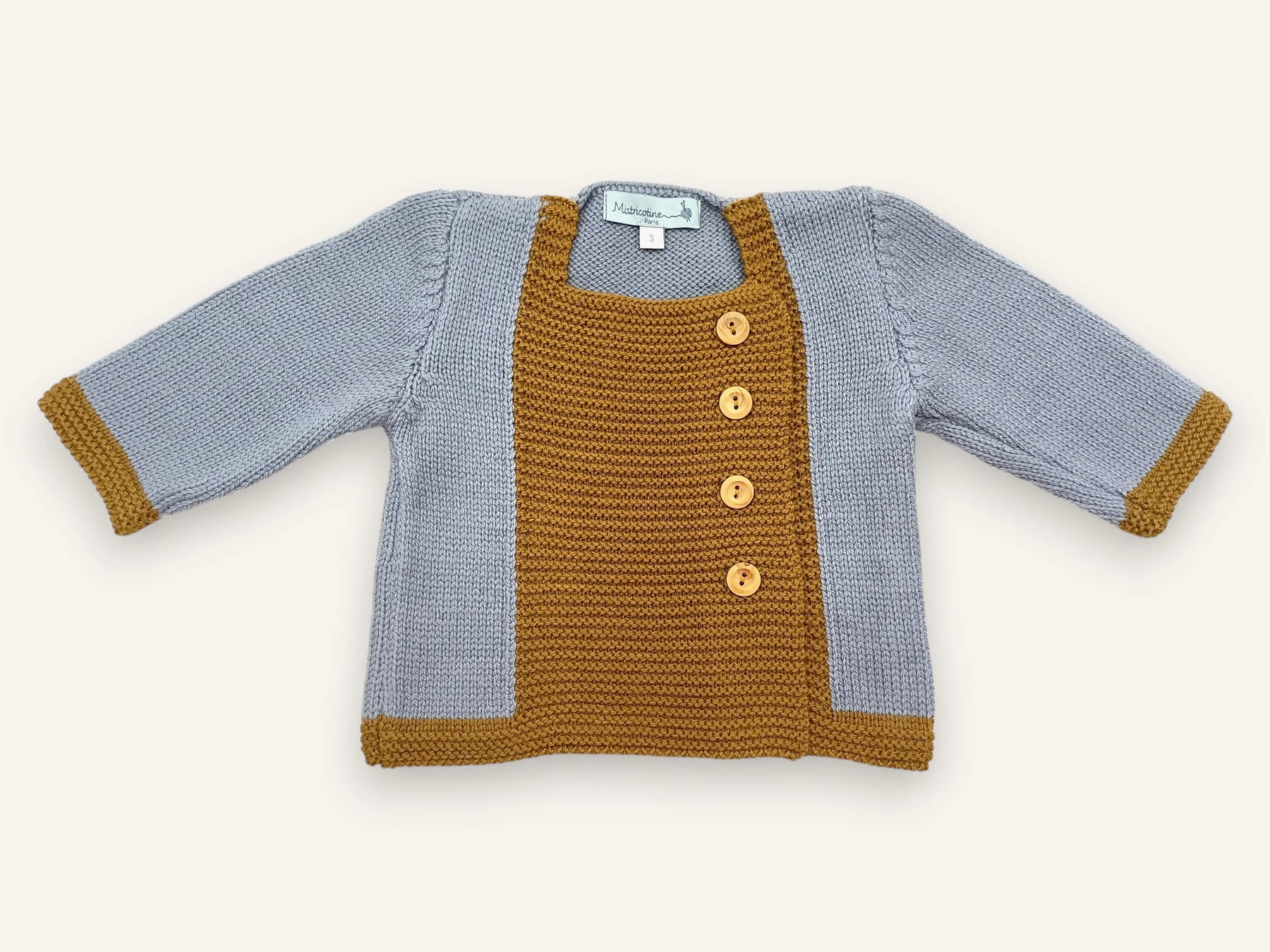 Gilet bébé laine mérinos - Tichat