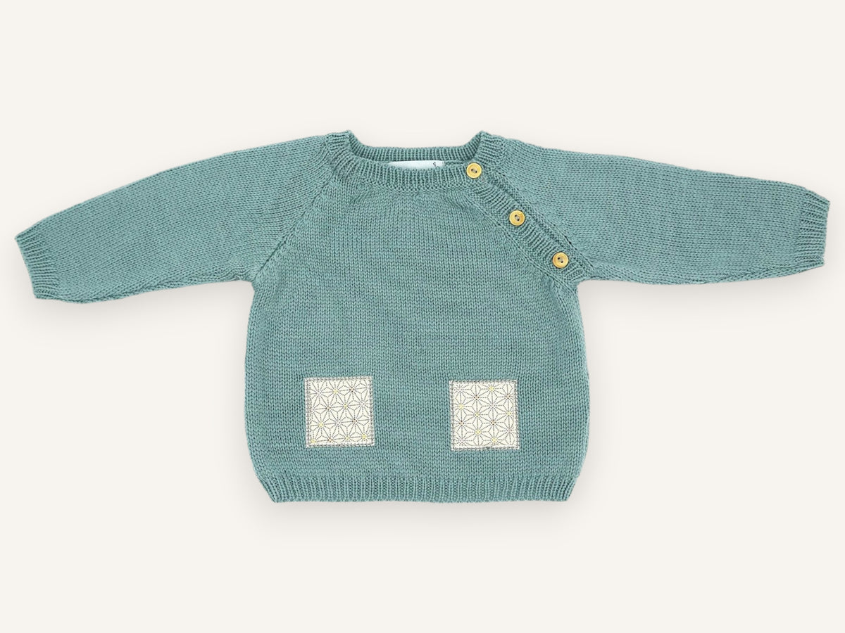 Babypullover aus Merinowolle – Patou