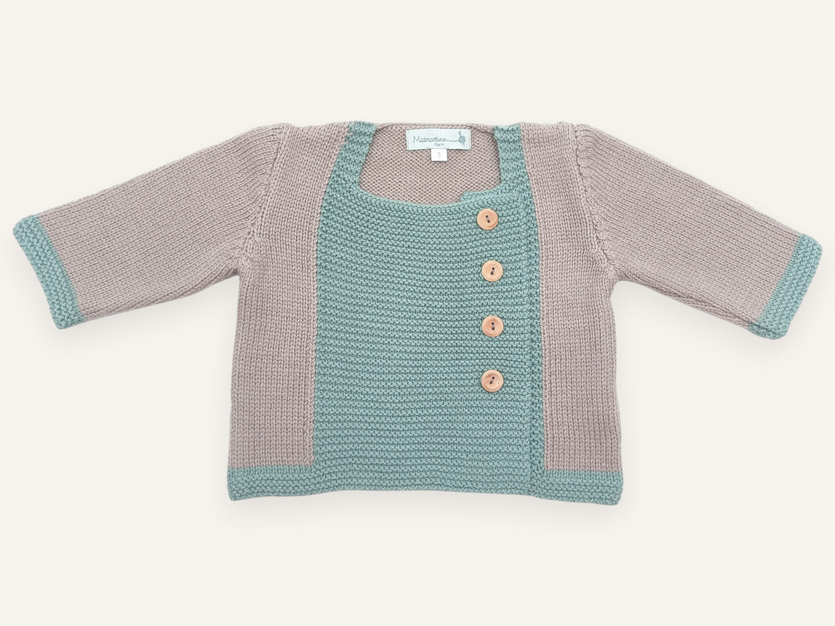 Baby-Strickjacke Tichat aus Merinowolle