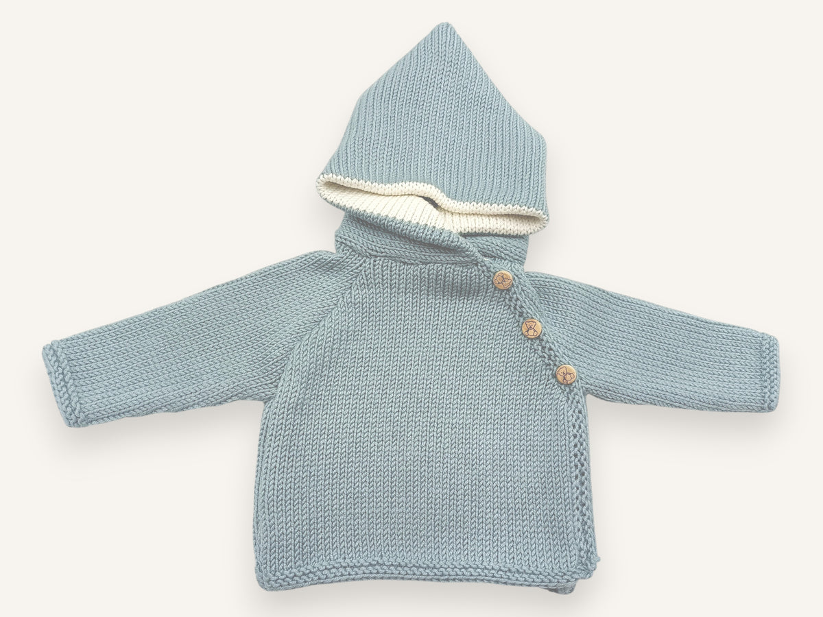 Chaqueta con capucha para bebé - Nono - vert céladon