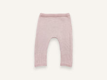 Chachou baby trousers in pink merino wool, Made in France