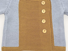 Merino wool newborn outfit – Harmonie grey & golden brown