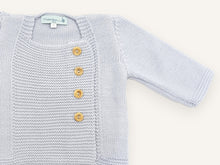 Merino wool newborn outfit – Harmonie grey & golden brown