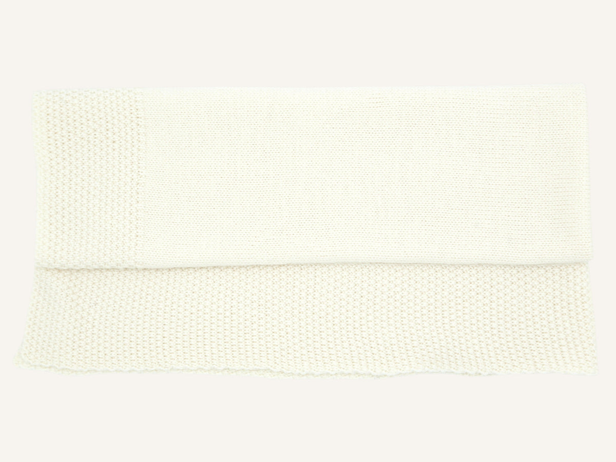 Couverture bébé Titou en laine mérinos écru, Made in France