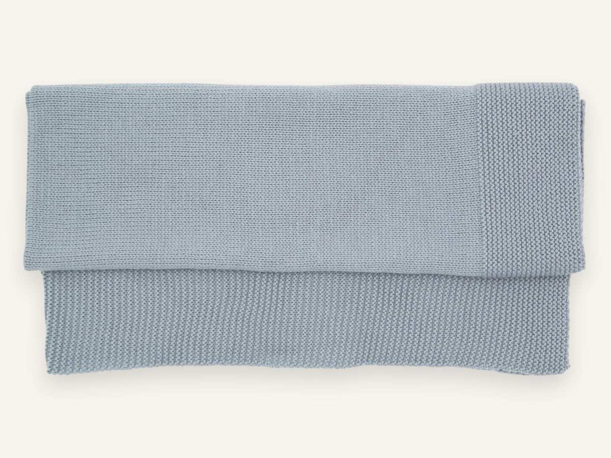 Babydecke aus Merinowolle – Tatou - gris-bleu