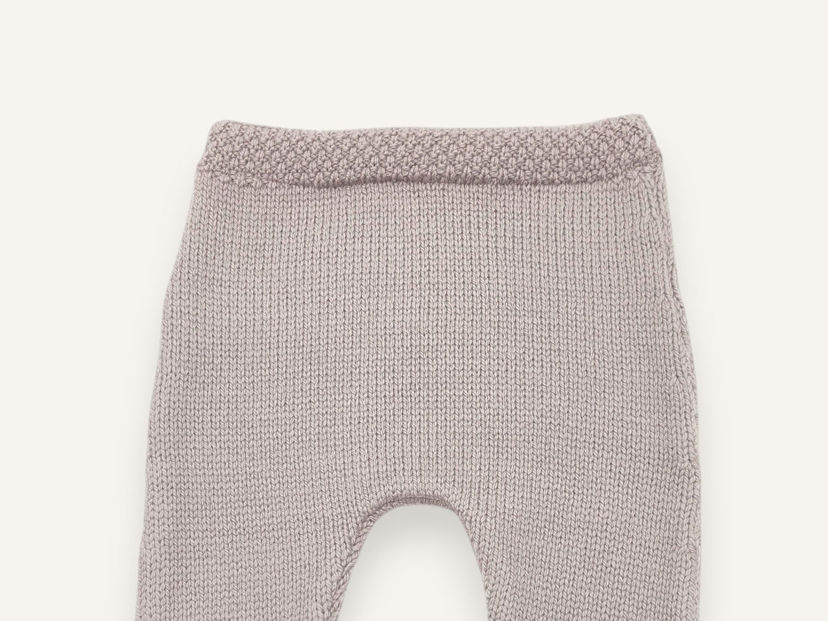 Merino wool newborn outfit – Harmonie grey & golden brown