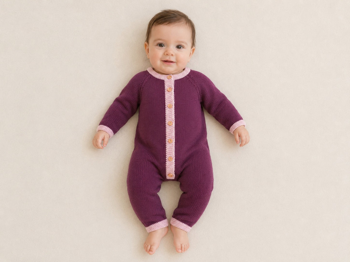 Baby-Overall Inès aus Merinowolle