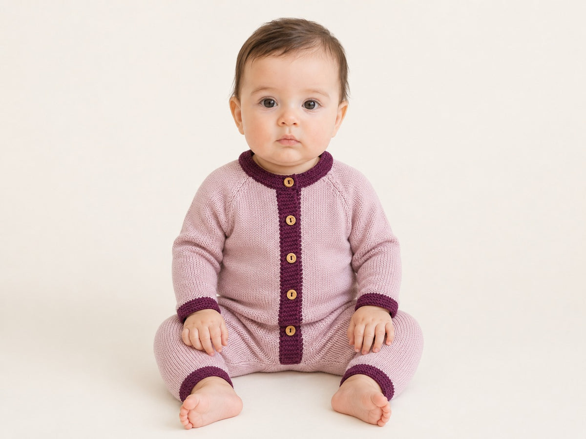 Iris Baby Jumpsuit in Merino Wool