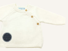 Canastilla bebé Dadou: chaqueta de punto para recién nacidos en lana merina
