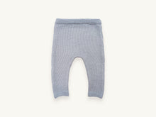 Chachou baby trousers in blue-grey merino wool, Made in France