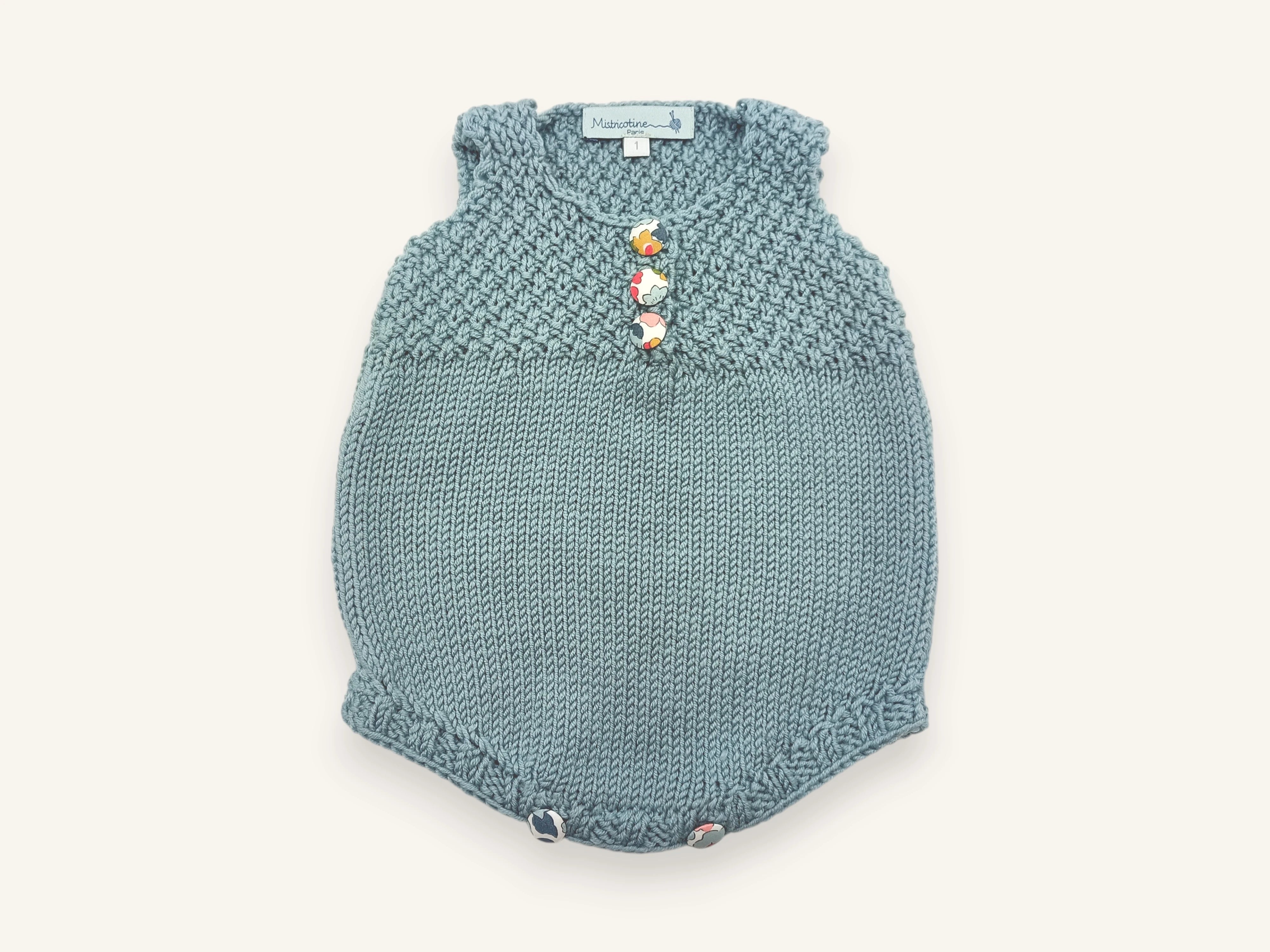 Barboteuse bébé en tricot