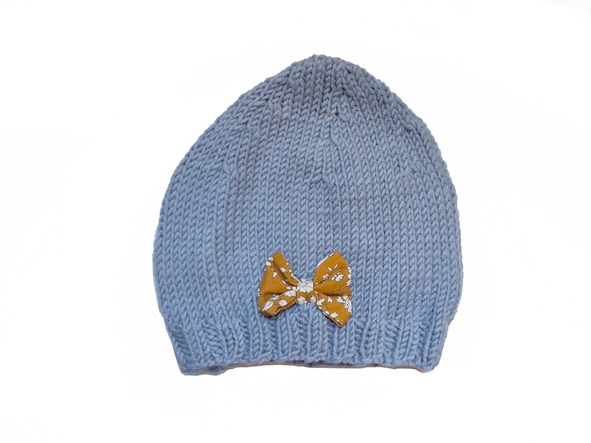 Ensemble bébé laine mérinos - Emma bleu