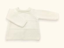 Trousseau de naissance laine mérinos - Bonheur écru