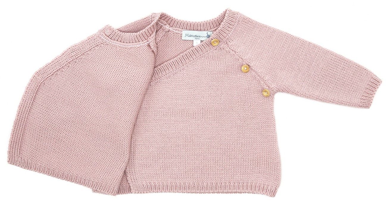 Trousseau prématuré laine mérinos - Joie rose