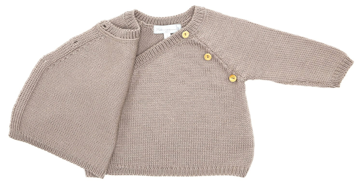 Brassière préma Didou taupe laine mérinos