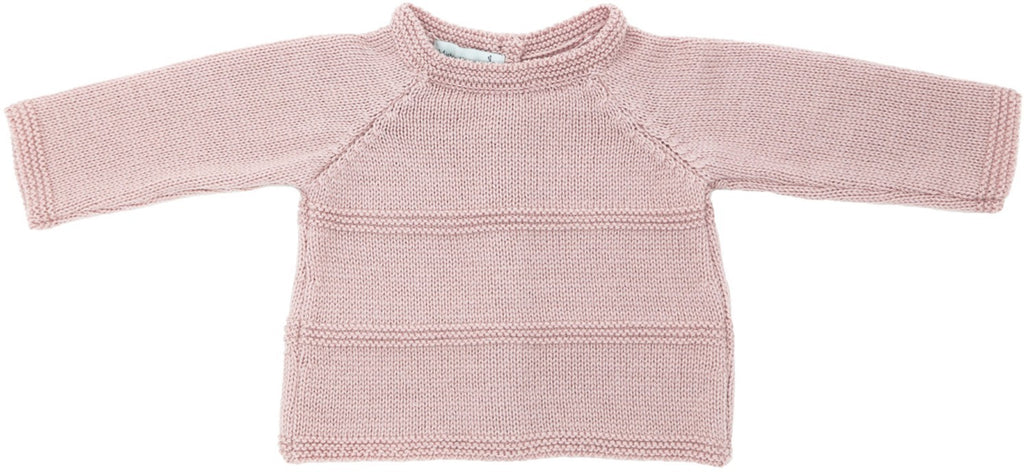 Ensemble Prématuré Petit Chat rose laine mérinos