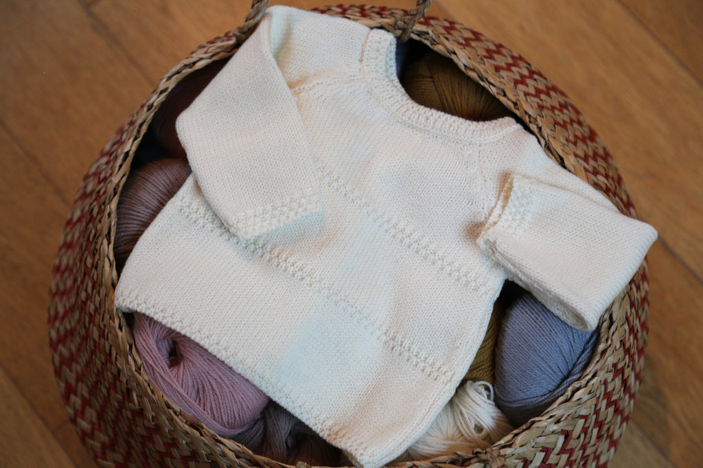 Duo Complicité brassières préma gris & écru laine mérinos