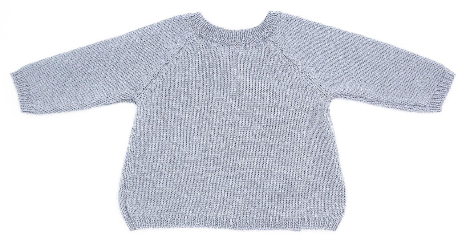 Coffret vêtements prématuré en laine mérinos – Babychou gris-bleu