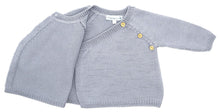 Coffret vêtements prématuré en laine mérinos – Babychou gris-bleu