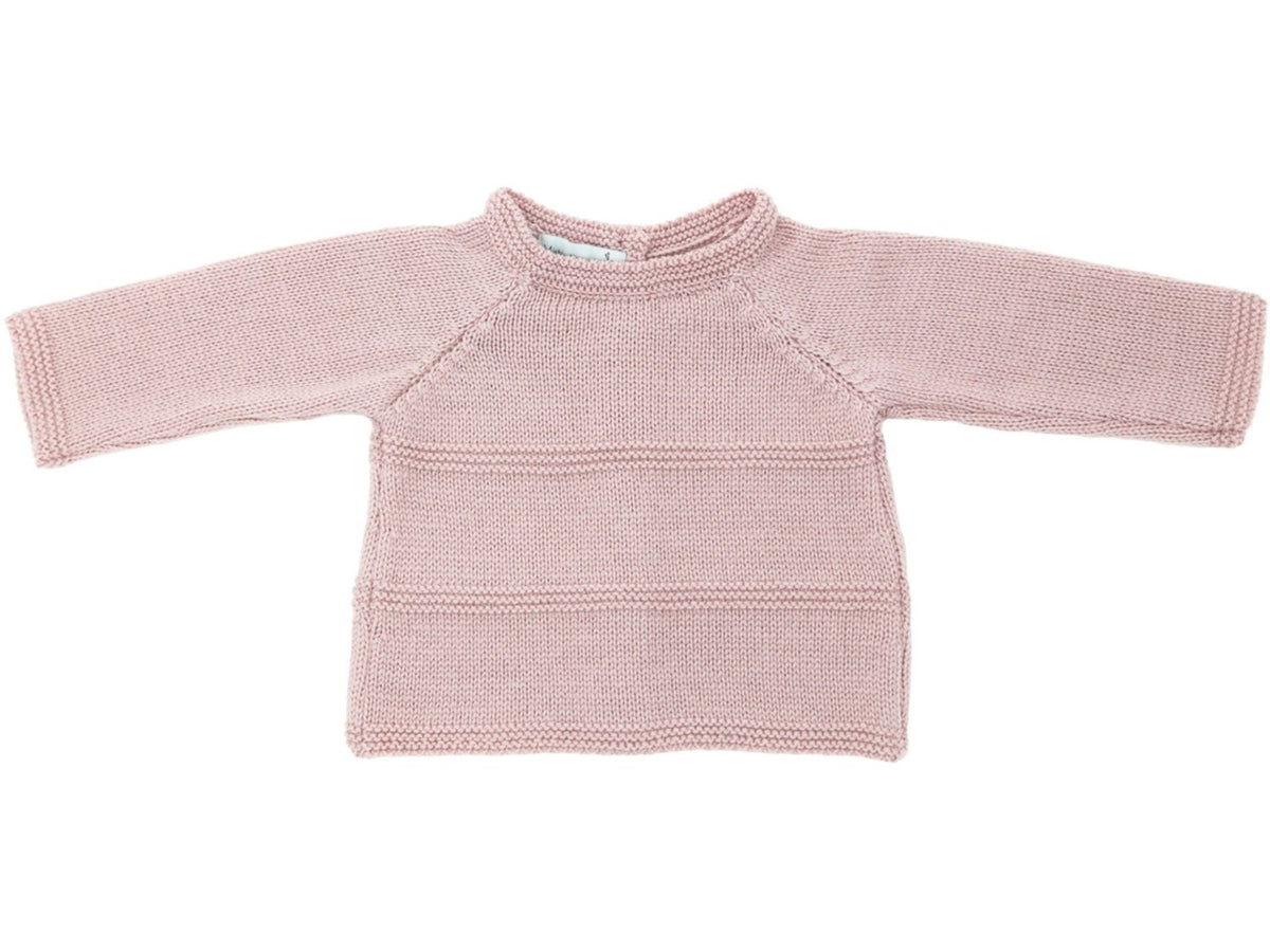 Brassière pour préma en laine mérinos rose, tricotée en France