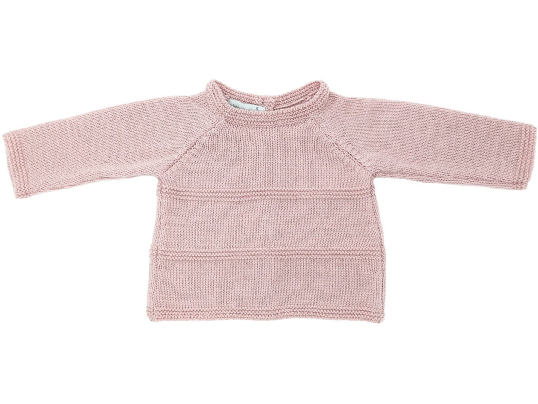 Brassière pour préma en laine mérinos rose, tricotée en France