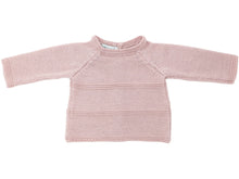 Brassière pour préma en laine mérinos rose, tricotée en France