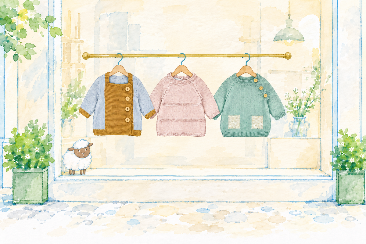 Collection brassières, gilets et pulls Mistricotine mobile
