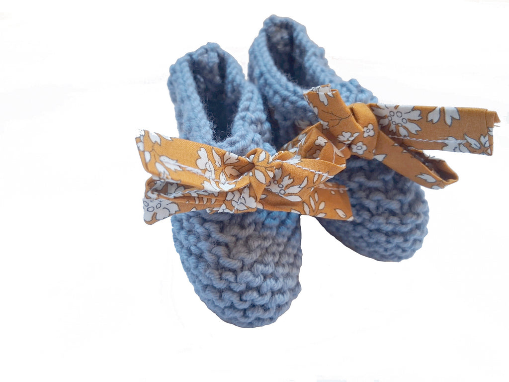Merino wool baby set – Emma blue
