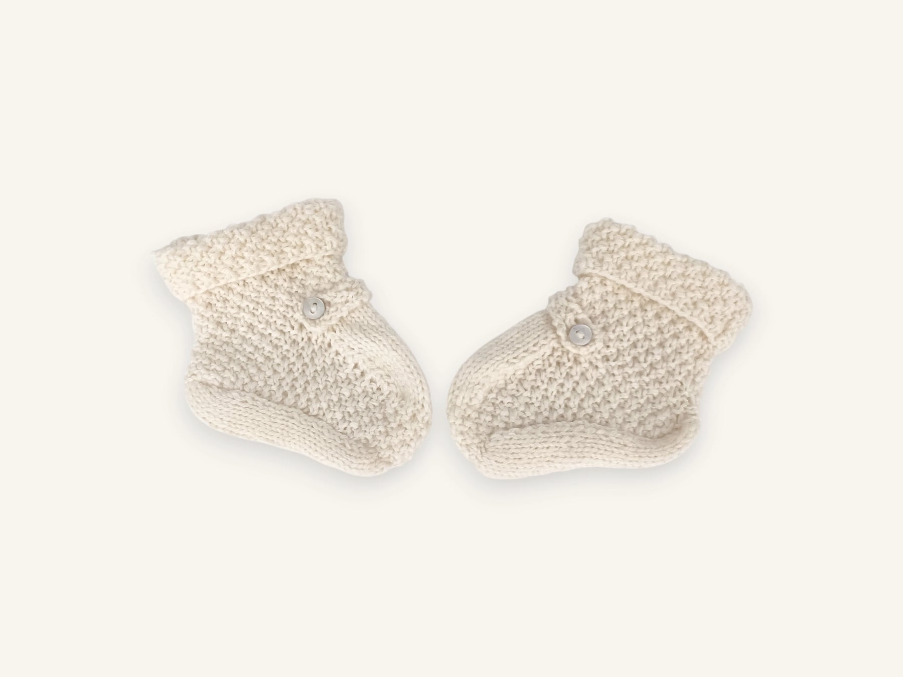 Trousseau de naissance laine mérinos - Bonheur écru