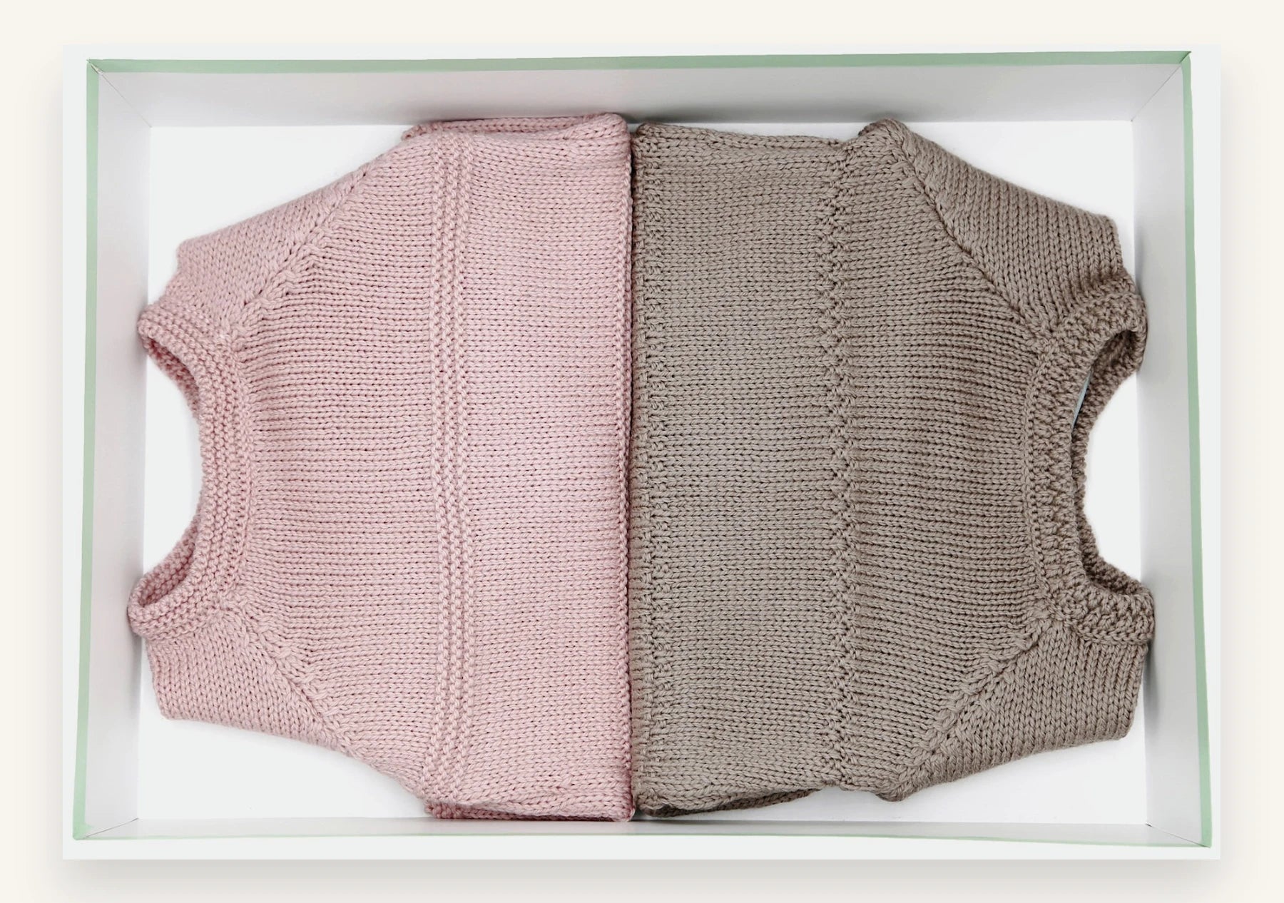 Coffret Complicité - Deux brassières bébé en laine mérinos