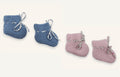 Coffret chaussons bébé laine - Bleu & rose