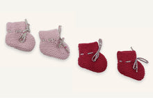 Coffret chaussons bébé laine - Rose & Framboise