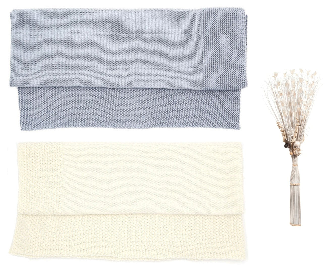 Coffret Naissance Choupis gris & écru laine mérinos