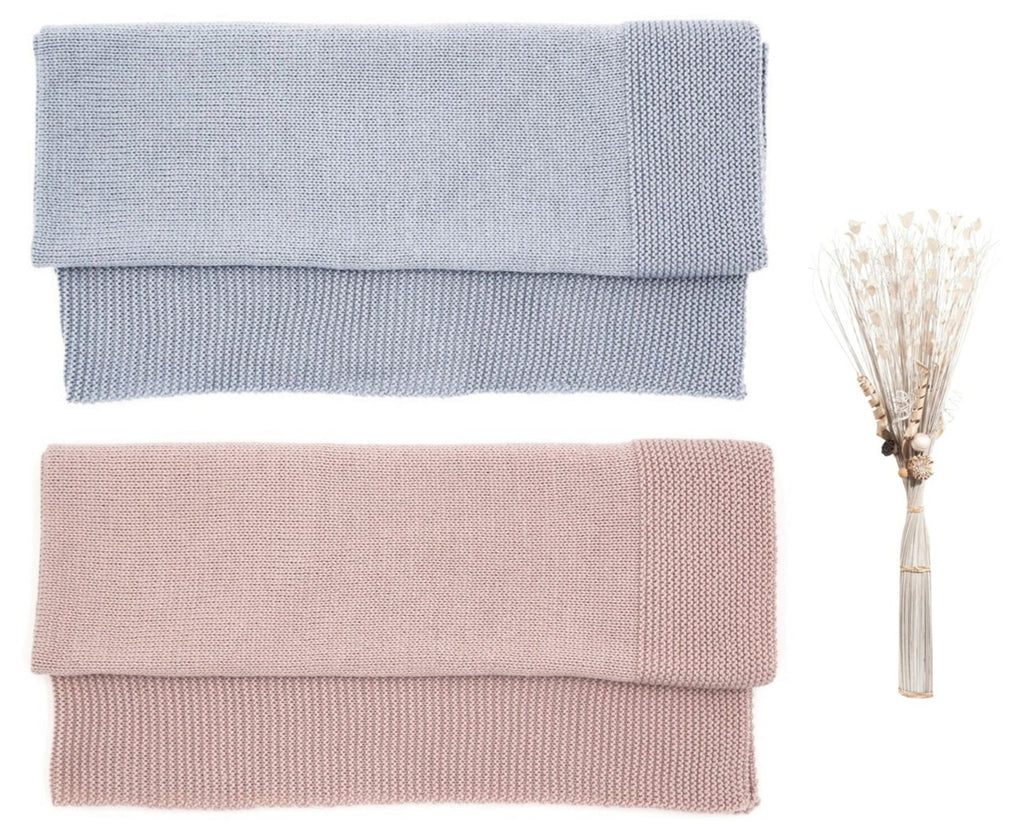 Coffret Naissance Choupis gris & rose laine mérinos