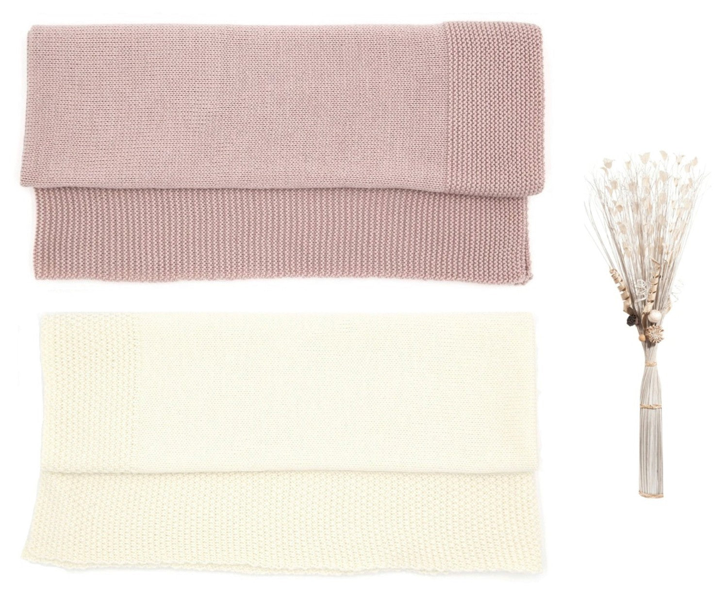 Coffret Naissance Choupis rose & écru laine mérinos