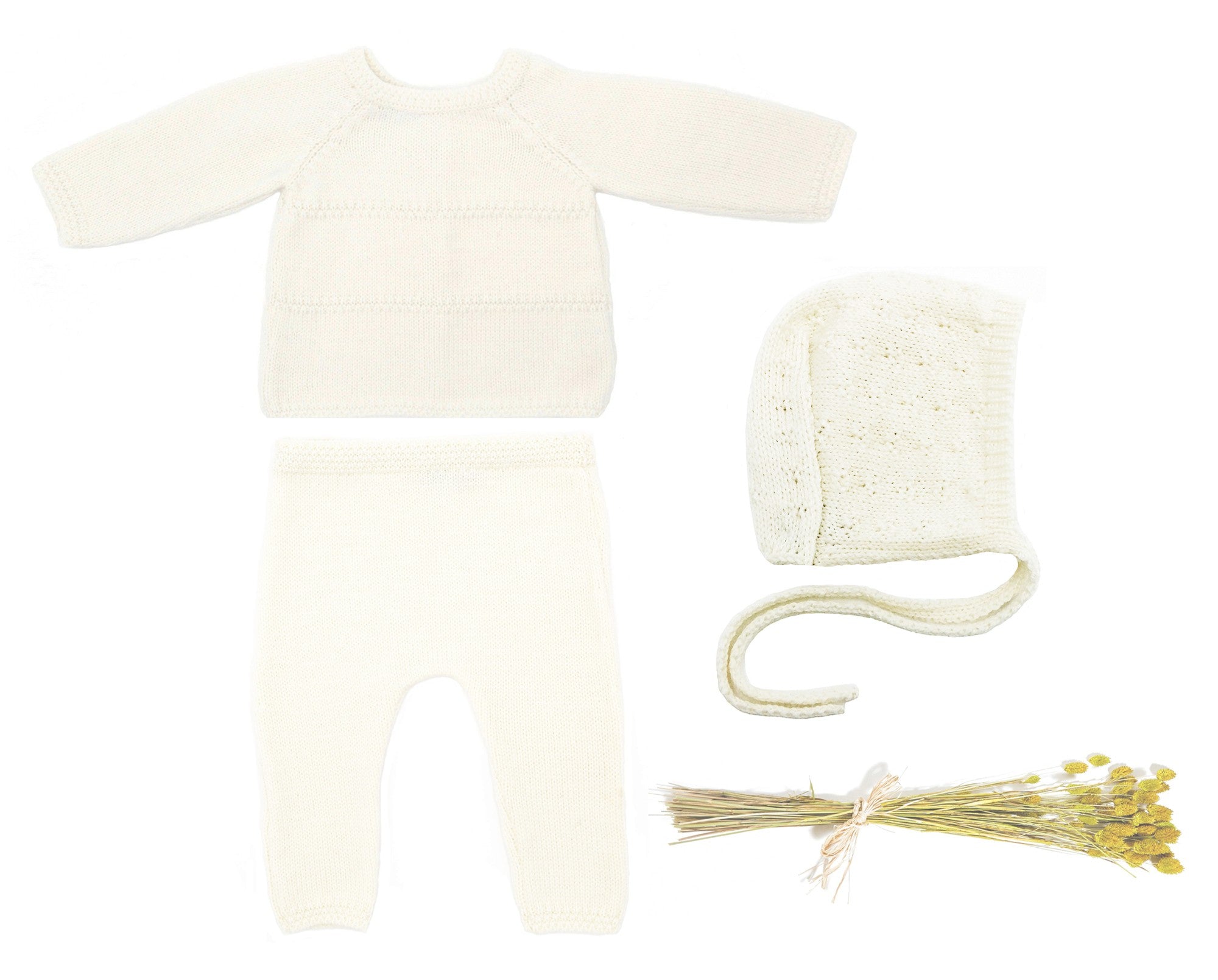 Coffret naissance Petit Chou écru laine mérinos